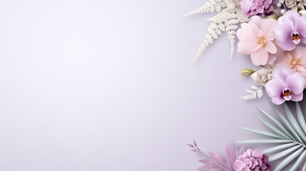 Fototapeta premium Elegant floral arrangement on a soft pastel background.