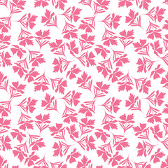 Seamless floral pattern, liberty ditsy print of pretty hand drawn chamomile. Cute botanical design for fabric, paper: colorful field, small flowers, tiny leaves on blue background.