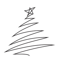Christmas tree. Merry Christmas. Vector of a tree. Illustration