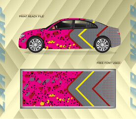 Sports car racing wrap vector design template design vector