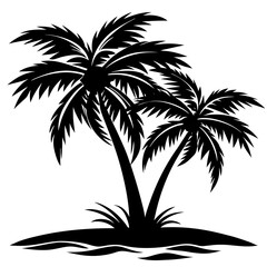 silhouette of palm trees