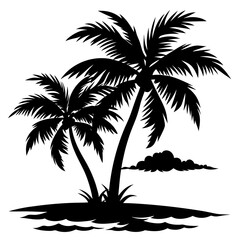 Obraz premium palm tree silhouette