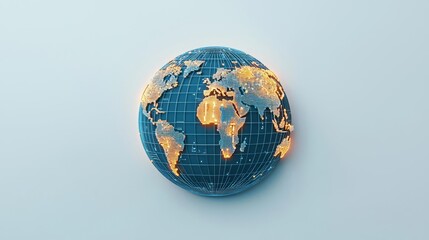 Illuminated globe showcasing global connections.
