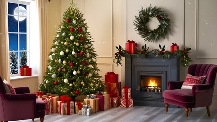 christmas night  decoration design