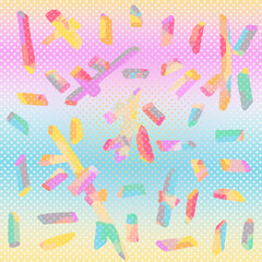 pastel abstract background , retro - futuristic style, colorful pattern  , chic  and sweet wall art .