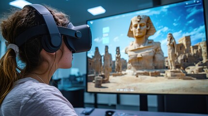 Virtual Reality Exploration of Historical Sites in a Futuristic Educational Setting