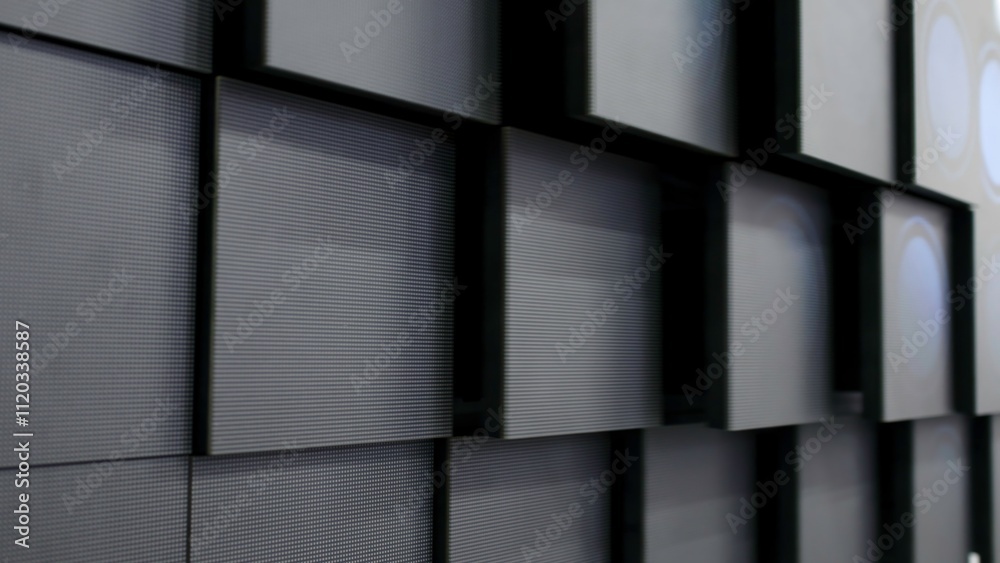 Wall mural an abstract digital display featuring unique geometric patterns reimagining modern artistry. media