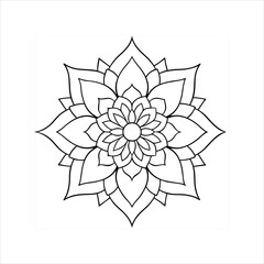 Floral Mandala Watercolor Vector set Decorative Design Elements