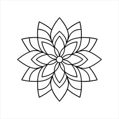  Flower Mandala Ornament Vector Icon Logo Design