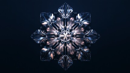 silver snowflake ornament closeup in christmas theme decor