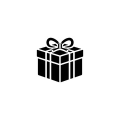 Obraz premium Simple Vector Icon of a gift box – Logo Design Illustration
