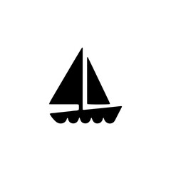 Fototapeta premium Simple Vector Icon of a windsurfer – Logo Design Illustration