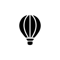 Obraz premium Simple Vector Icon of a air balloon – Logo Design Illustration