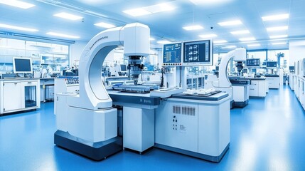 Modern Scientific Laboratory: High-Tech Equipment and Clean Design
