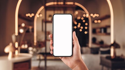 Blank smartphone mockup photo electronics	
