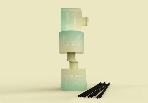 3d Three Stacked Diffuser Mockup