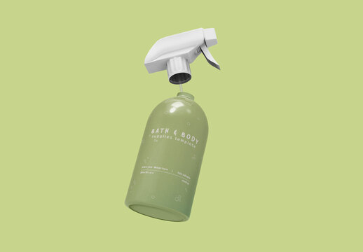 3d Spray Bottle Mockup Mockup