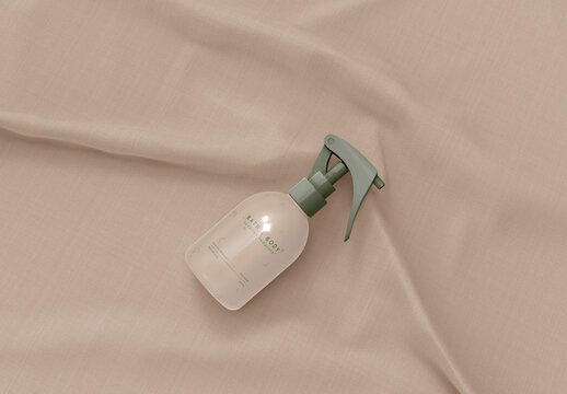 3d Top View of Home Spray Air Freshener Mockup