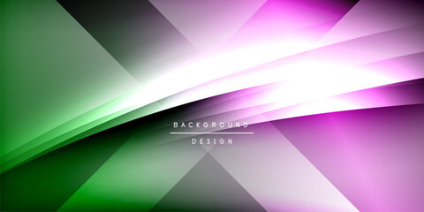 Expressive poster with shadow lines. Features technology, minimalist, and business themes, bright vibrant color schemes