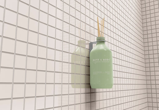 3d Bath Scene of Diffuser Mockup