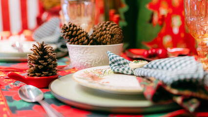 christmas decoration on table