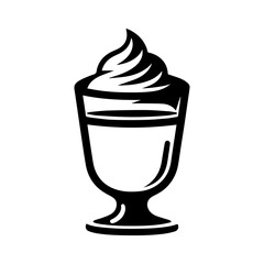 Simple Vector Icon of a Milkshake-style drink &ndash; Logo Design Illustration