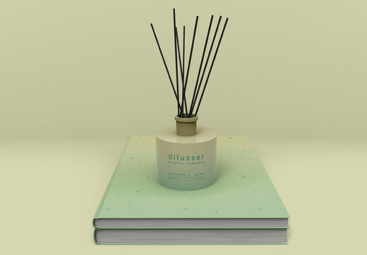 3d Diffuser with Magazines Mockup
