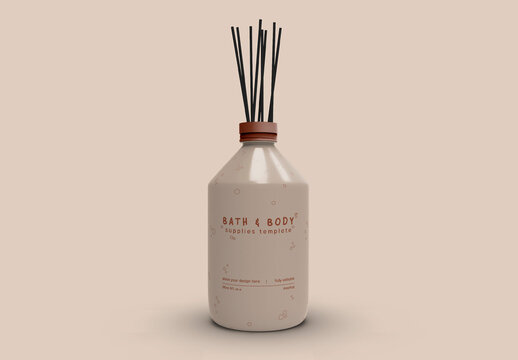 3d Reed Diffuser Bottle Mockup