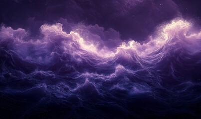 Purple Waves on Dark, Generative AI