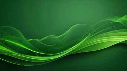 green background with dynamic waves