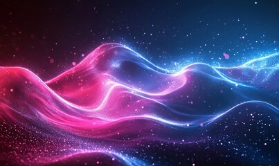 Fototapeta premium Holographic Neon Fluid Background, Generative AI