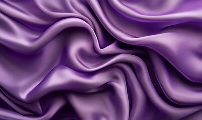 Obraz premium Purple Silk Waves Background, Generative AI