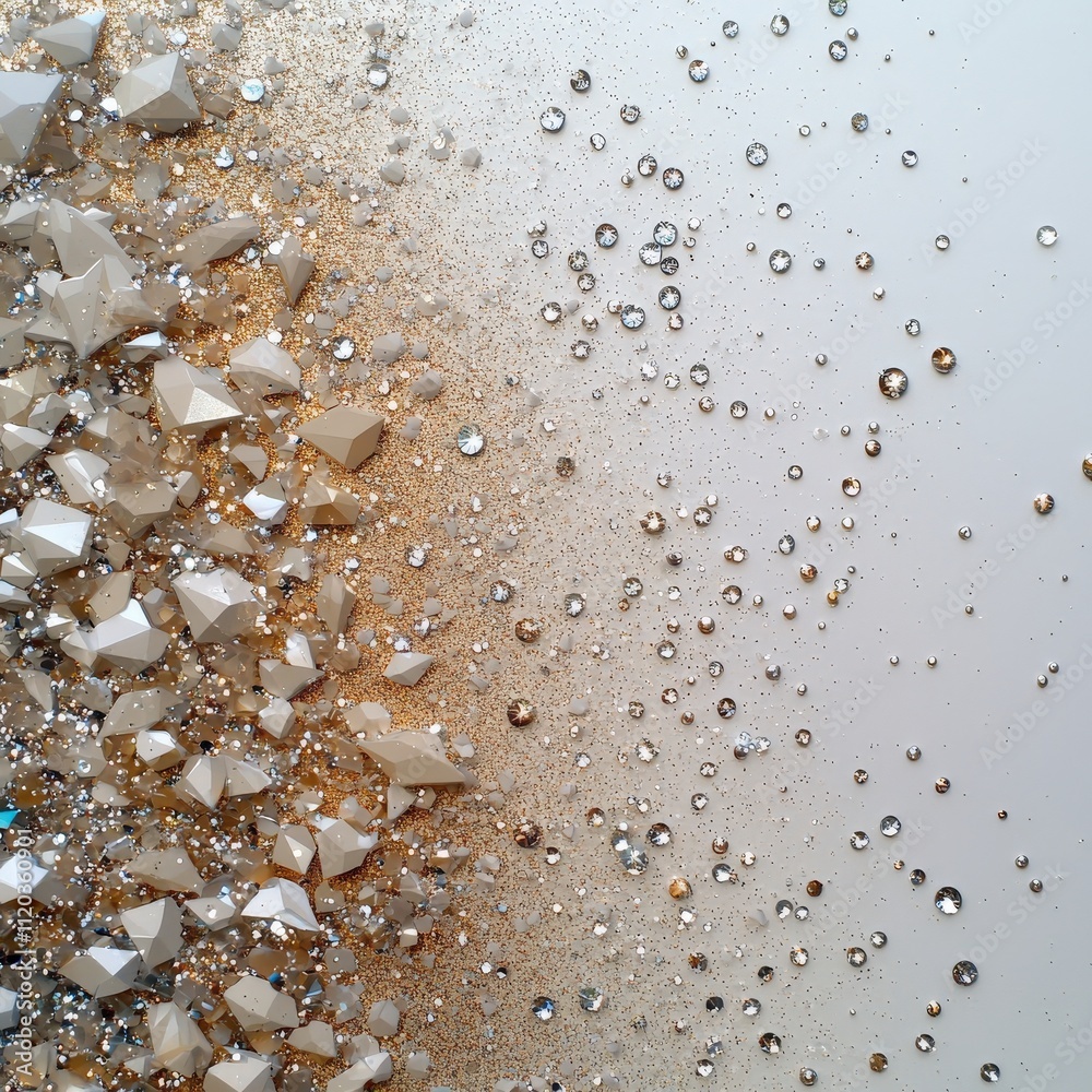 Poster subtle sparkles, tiny glitter scattered on a neutral gradient