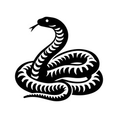 Fototapeta premium Simple Vector Icon of a Lachesis muta roraimae snake – Logo Design Illustration