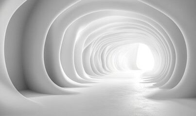 Obraz premium 3D Light White Background, Generative AI