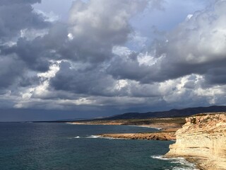 sea and sky, beach, mountains