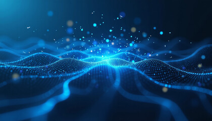 Abstract Digital Wave Technology Design