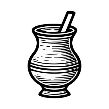 Simple Vector Icon of a Chicha &ndash; Logo Design Illustration