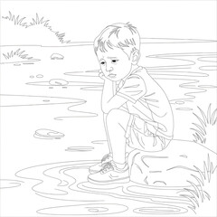 child drawing on the paper