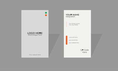 Minimalist Portrait Business Card Template for Printing