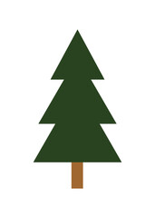 green Christmas tree Christmas tree for Christmas. Vector..