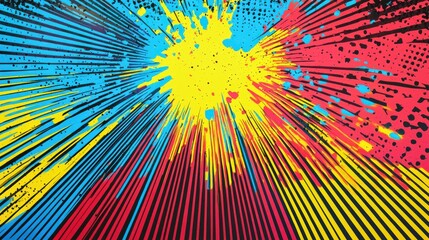 Vibrant Color Explosion: An Abstract Burst of Energy