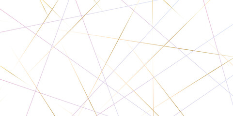 Abstract red and golden color line straight Vector in white background. geometric random chaotic line design with transparent background Vector Illustration.	