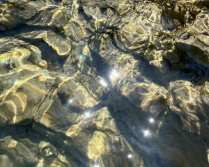 Clear water and stones