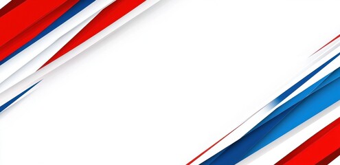 Abstract background with diagonal red, blue, and white stripes template for a business or sports event poster, banner, flyer, or card Generative AI
