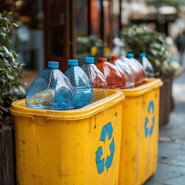 Reciclaje como concepto de mejoramiento del planeta y crisis clim&aacute;tica, pl&aacute;sticos que tienen una segunda vida renovable.