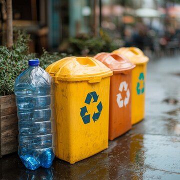 Reciclaje como concepto de mejoramiento del planeta y crisis clim&aacute;tica, pl&aacute;sticos que tienen una segunda vida renovable.