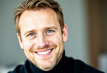 Portrait of a smiling male with a gentle expression