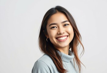 Portrait of a happy young adult female