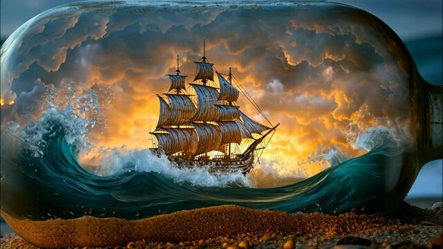 a view of the raging waves of a strong ocean storm